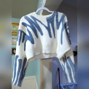 Cropped Fuzzy Sweater